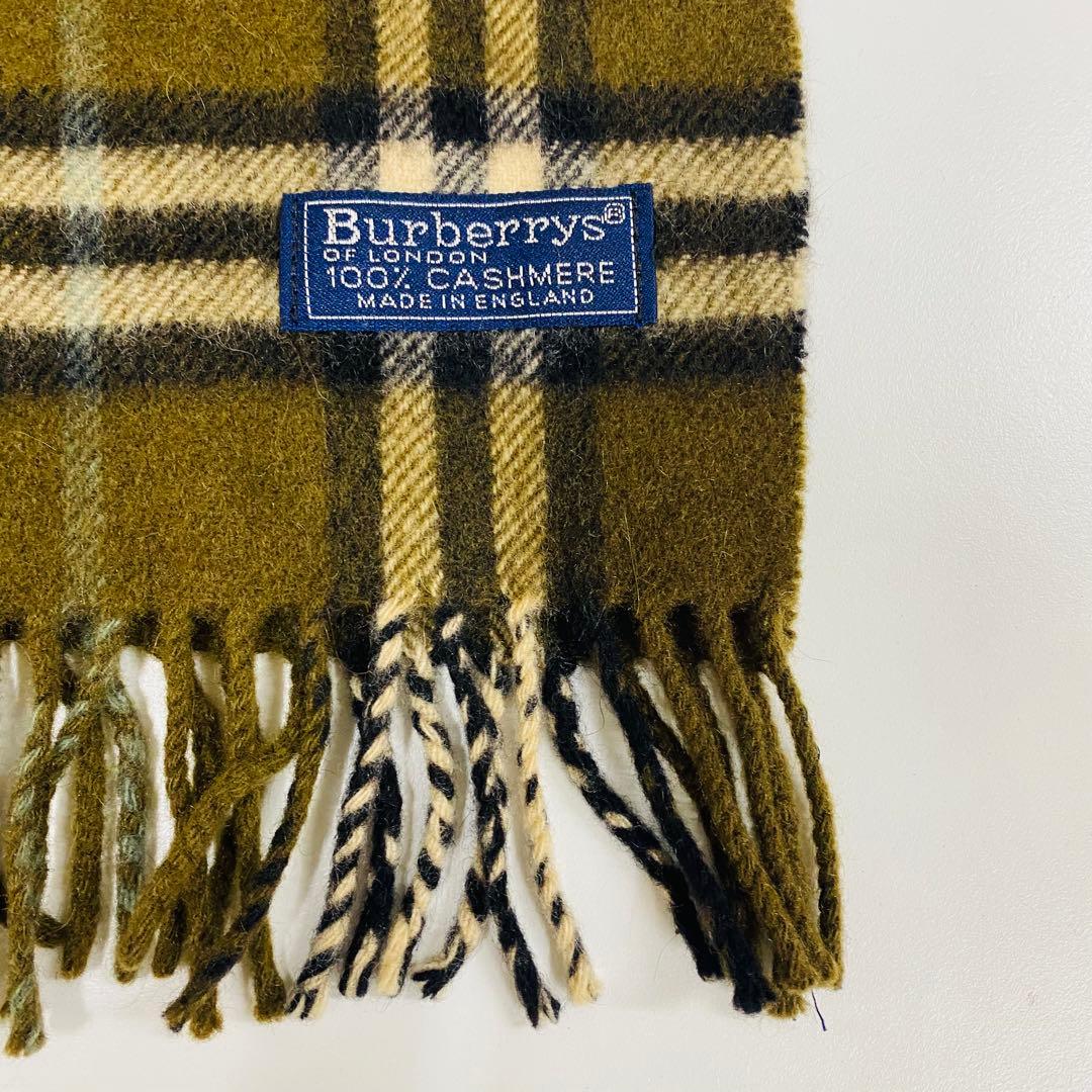 希少 Burberrys カシミヤ100% イギリス製 マフラー チェック柄