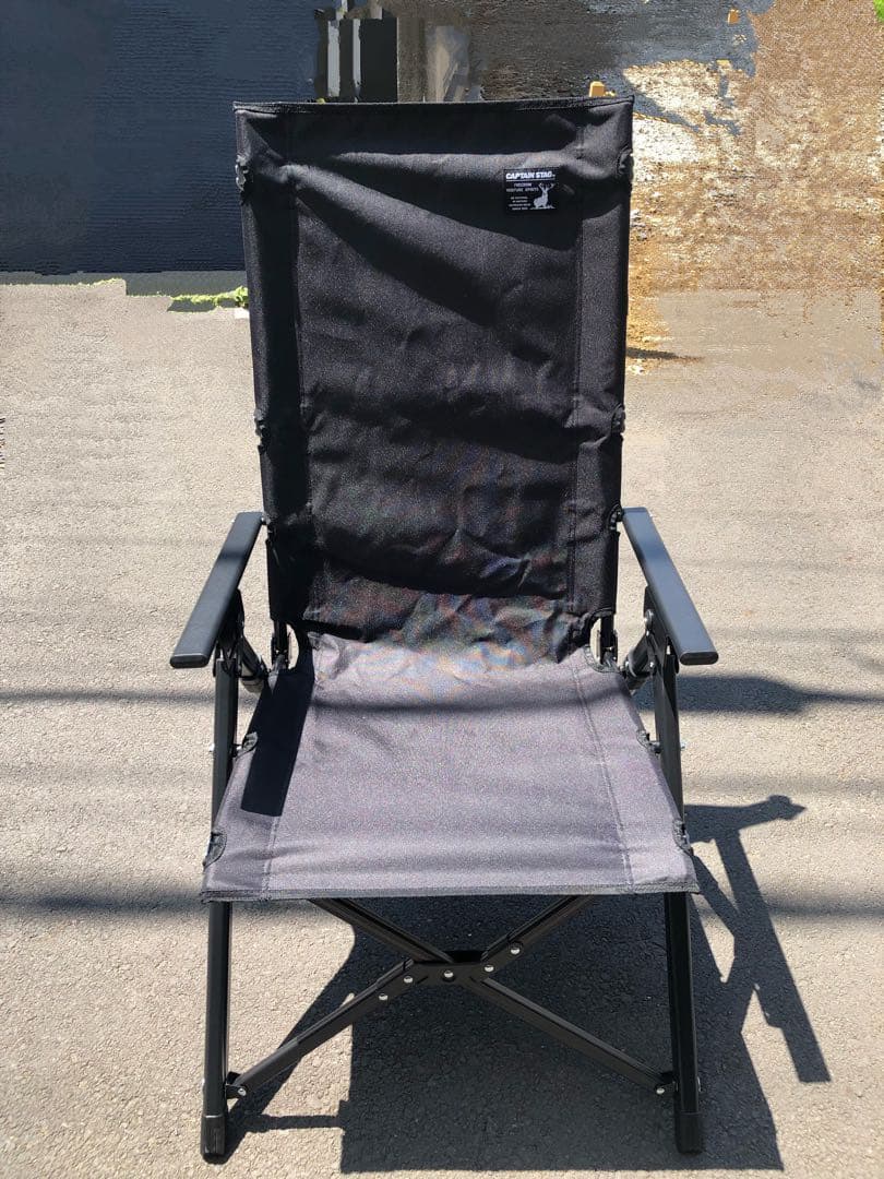 【2脚セット】キャプテンスタッグ　ブラックラベルウルトラ ハイバックチェア