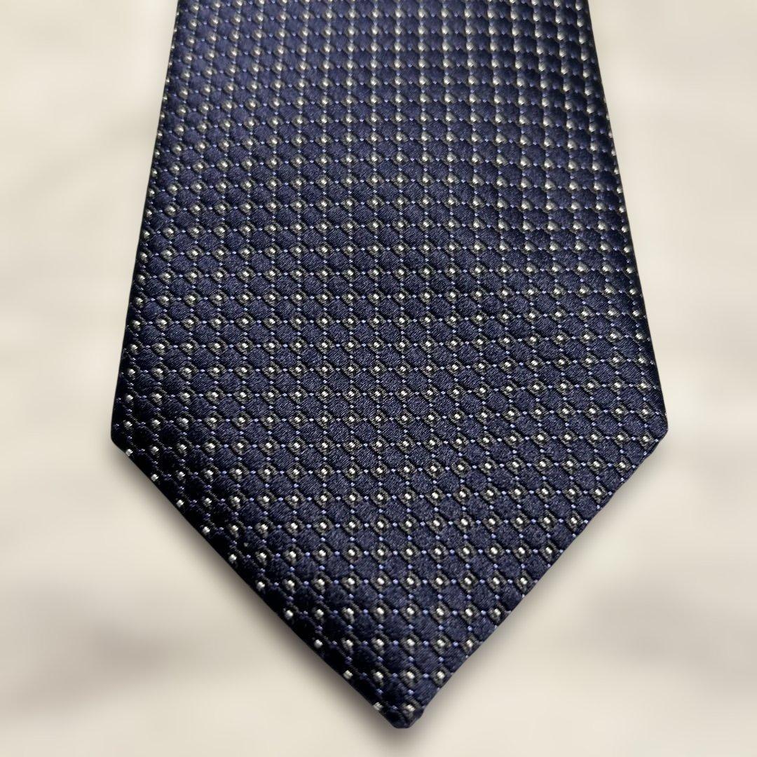 極美品　Brioni ブリオーニ　ネクタイ　ネイビー