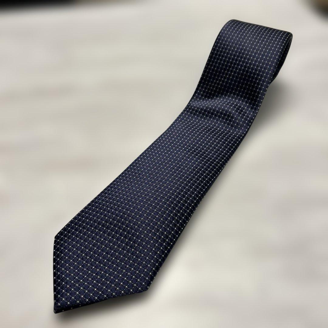 極美品　Brioni ブリオーニ　ネクタイ　ネイビー