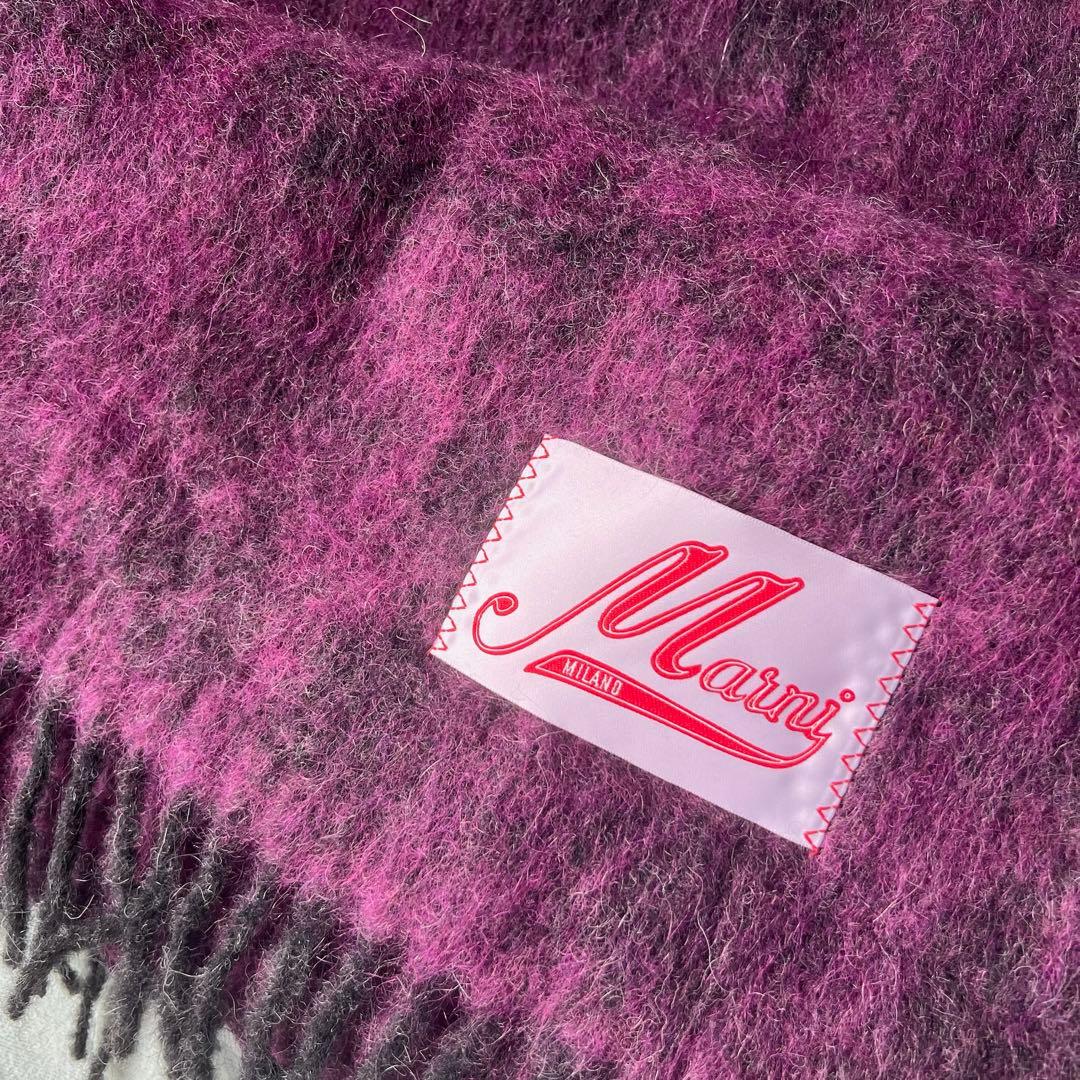 [未使用] 高級MARNI マルニ　超大判ウール　モヘア　マフラー　大人気　‼️