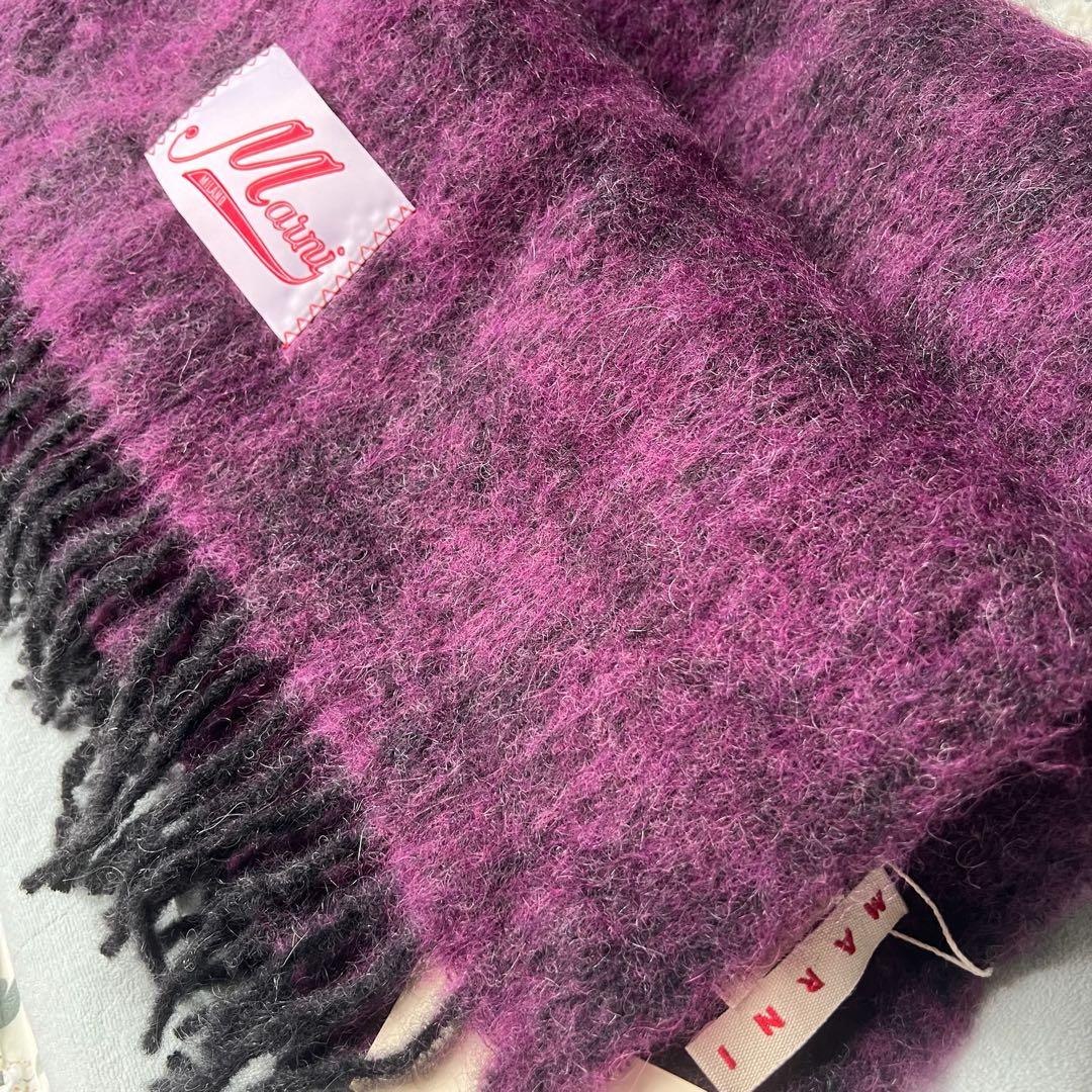 [未使用] 高級MARNI マルニ　超大判ウール　モヘア　マフラー　大人気　‼️