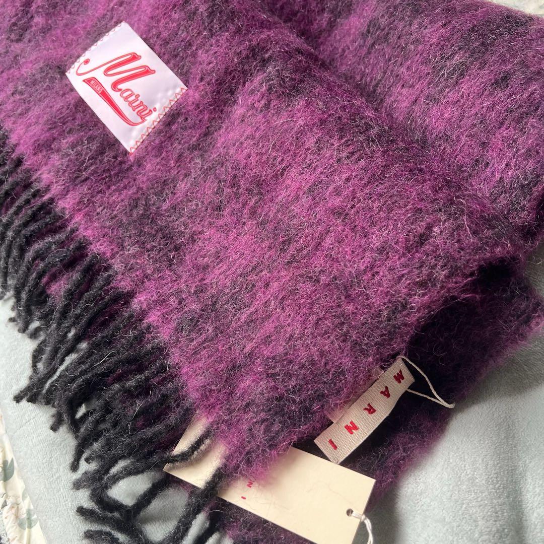 [未使用] 高級MARNI マルニ　超大判ウール　モヘア　マフラー　大人気　‼️