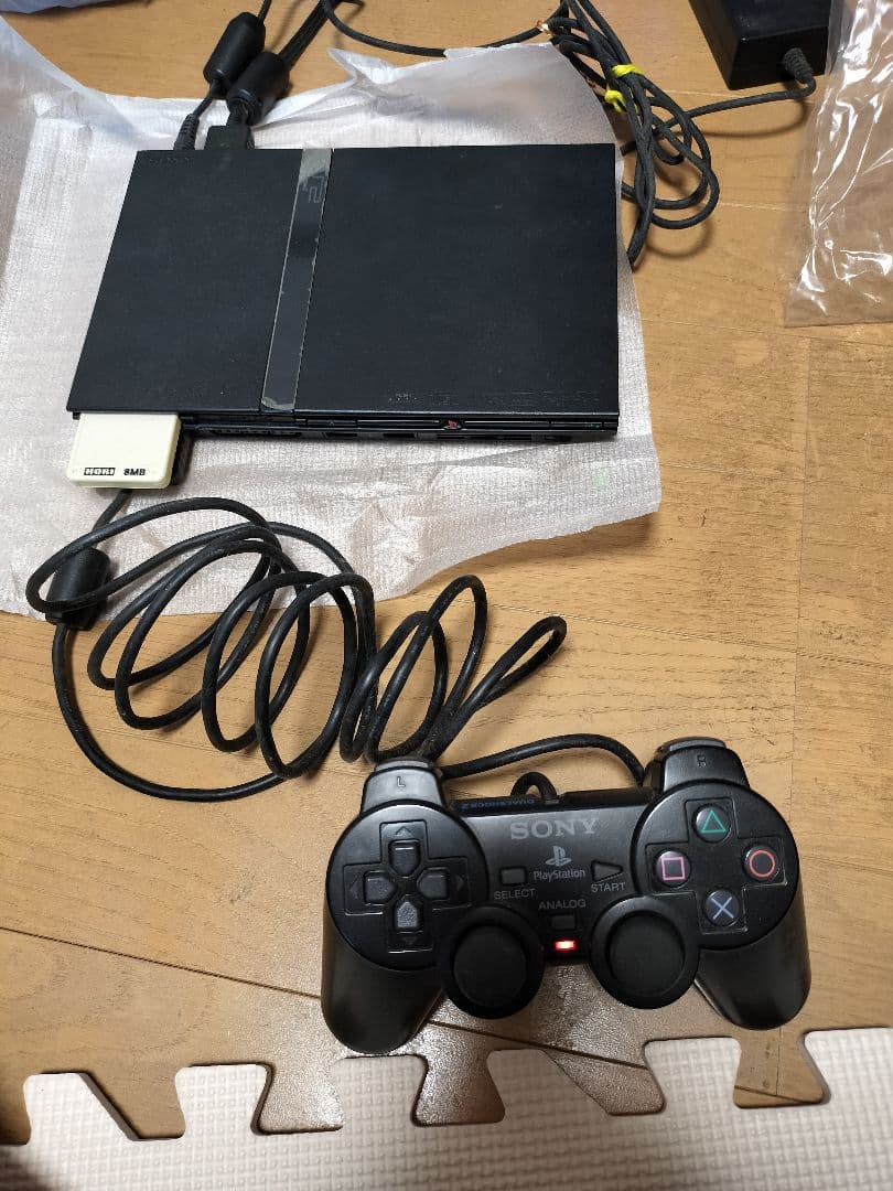 プレステ2薄型+コントローラー+ソフト3