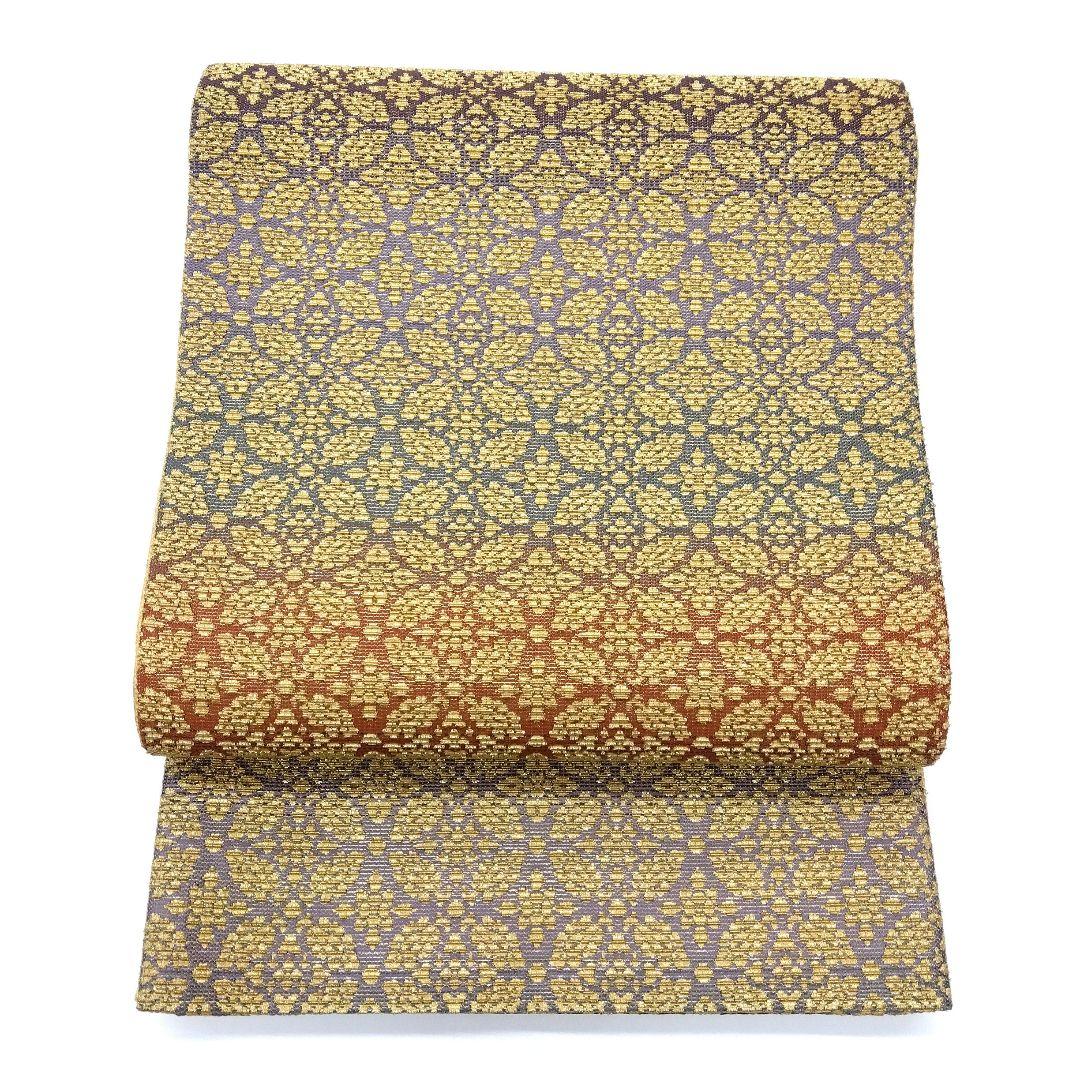 袋帯 輪奈織 花菱七宝 花角 24M351f