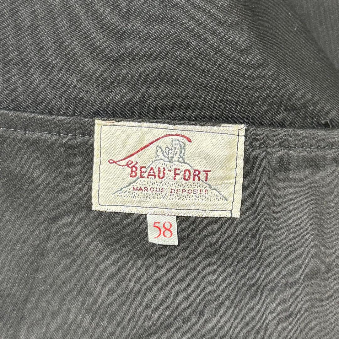 60s BEAU-FORT ブラックモールスキン カバーオール ワークジャケット