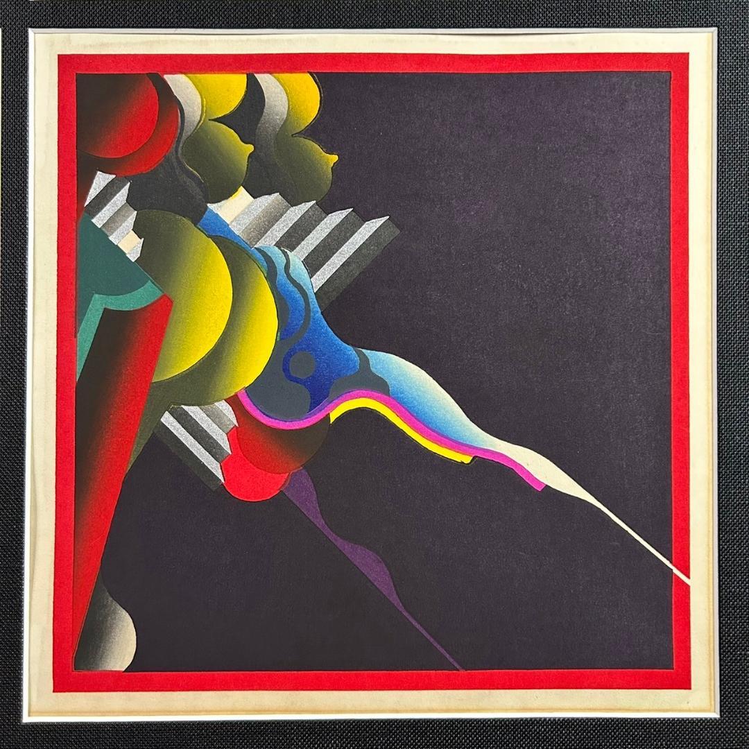 黒崎彰「万華鏡」4枚連作 木版画 直筆サイン入り 額縁入り 限定100点