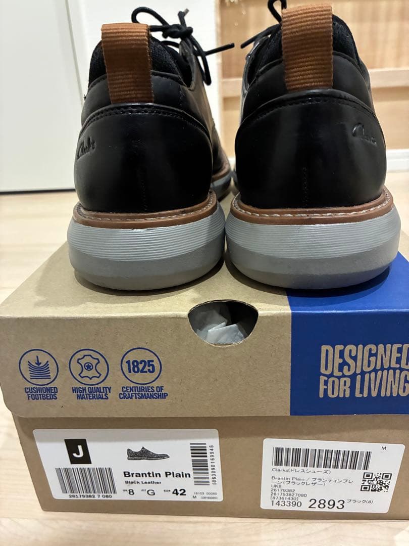 【美品】Clarks ブランティンプレーン（ブラックレザー）