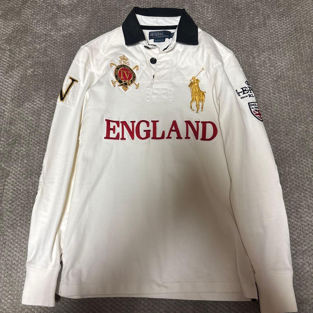 ポロラルフローレン イングランド ビッグポニー エンブレム ポロシャツ sサイズ
