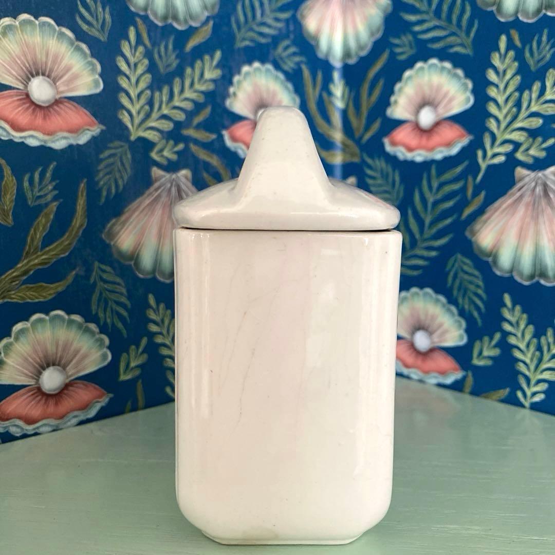 HBCM Béarn クレイユエモントロー バスク柄 陶器キャニスター【C】