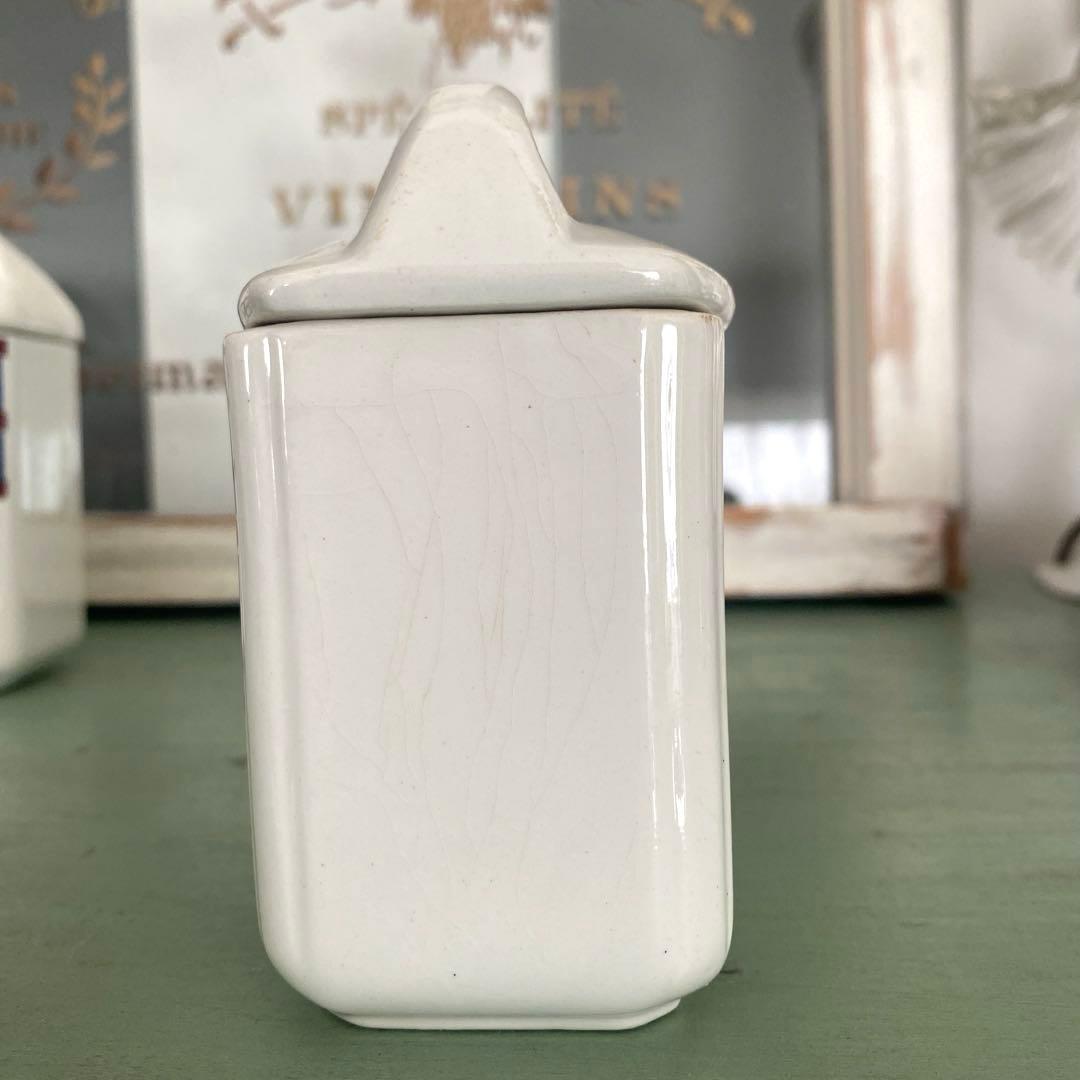 HBCM Béarn クレイユエモントロー バスク柄 陶器キャニスター【C】