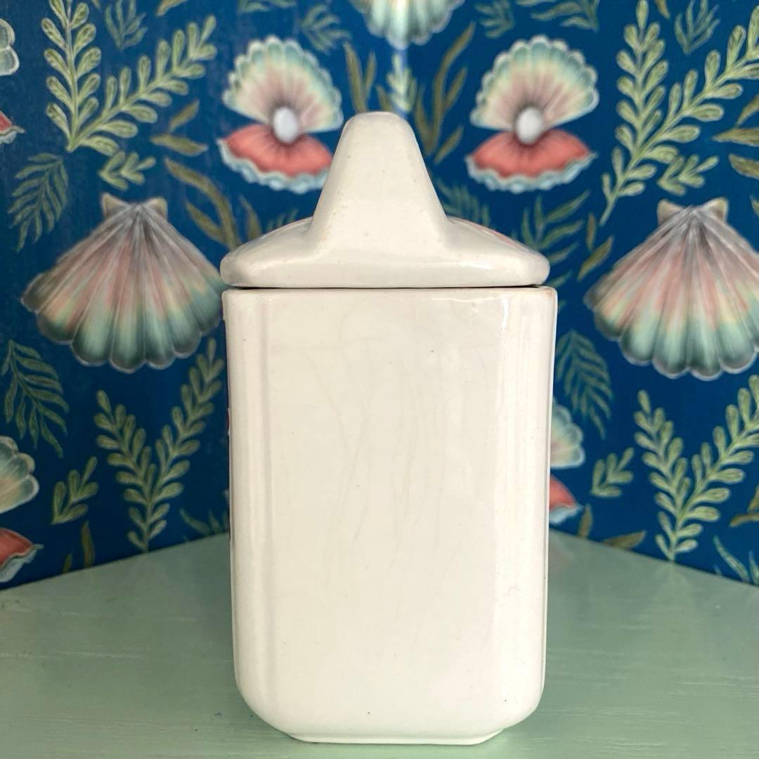 HBCM Béarn クレイユエモントロー バスク柄 陶器キャニスター【C】