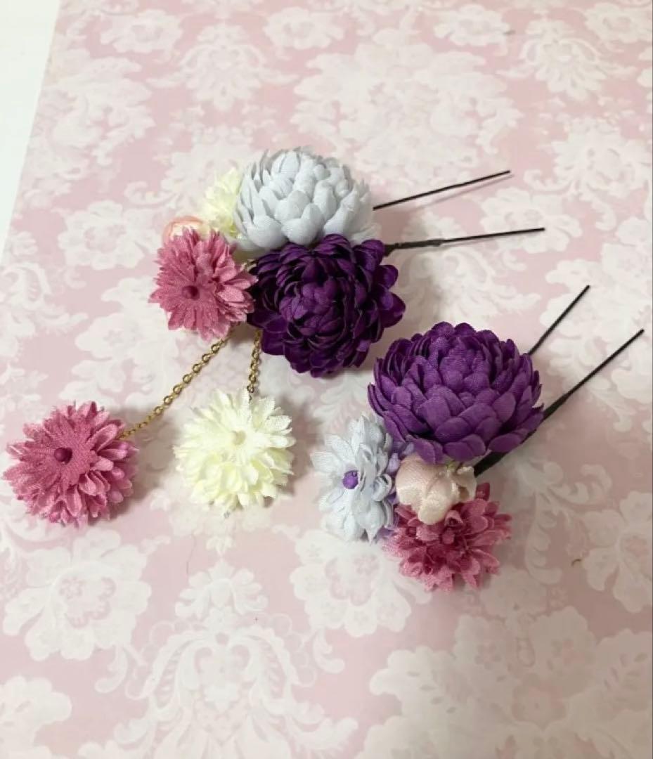 【再値下げ】振袖フルセット 花柄 ピンク系 白系