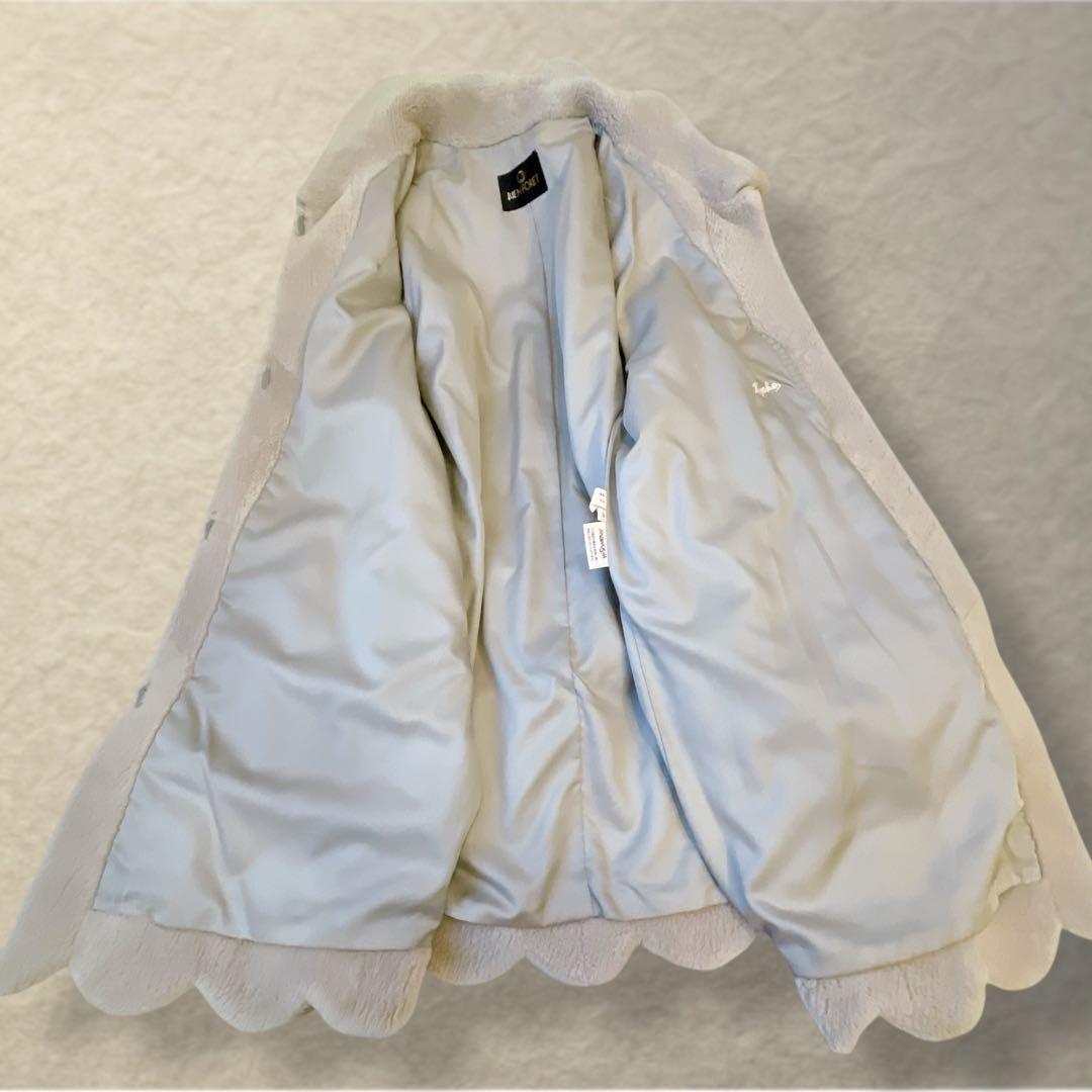 シェアードウィーゼル グルービング パール装飾 裾スカラップ グレー系　F