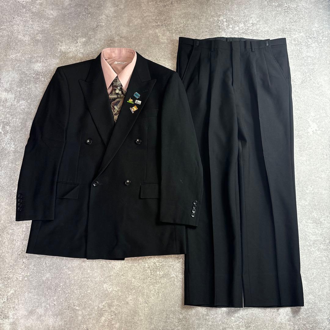 セットアップ ダブルスーツ 成人式 入学式 ピンズ vintage no.85