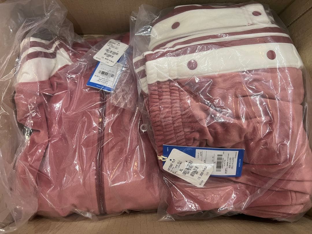 トップス adidas w adibreak velour tt tp pink XL