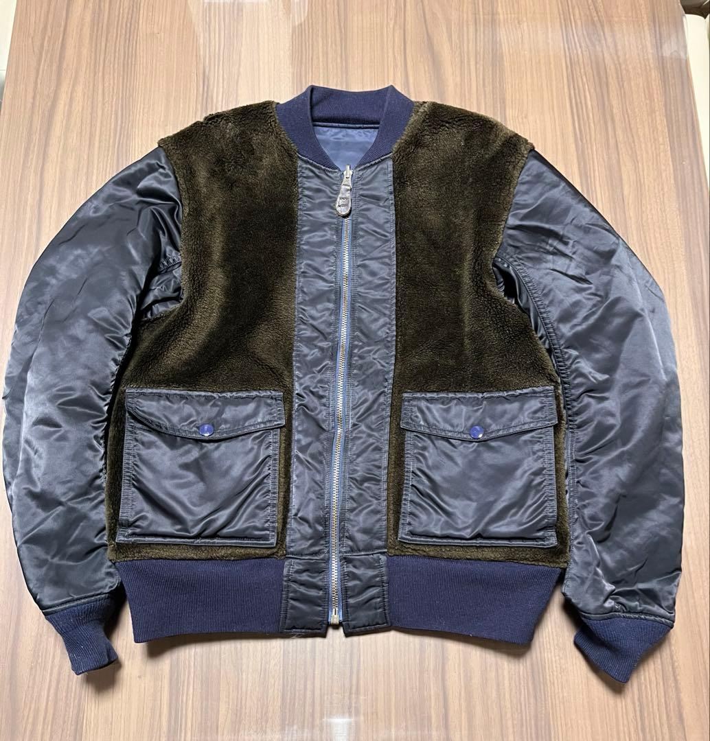 美品　ハリラン　MA1 フライトジャケット　リバーシブル　ブルゾン　ミリタリー