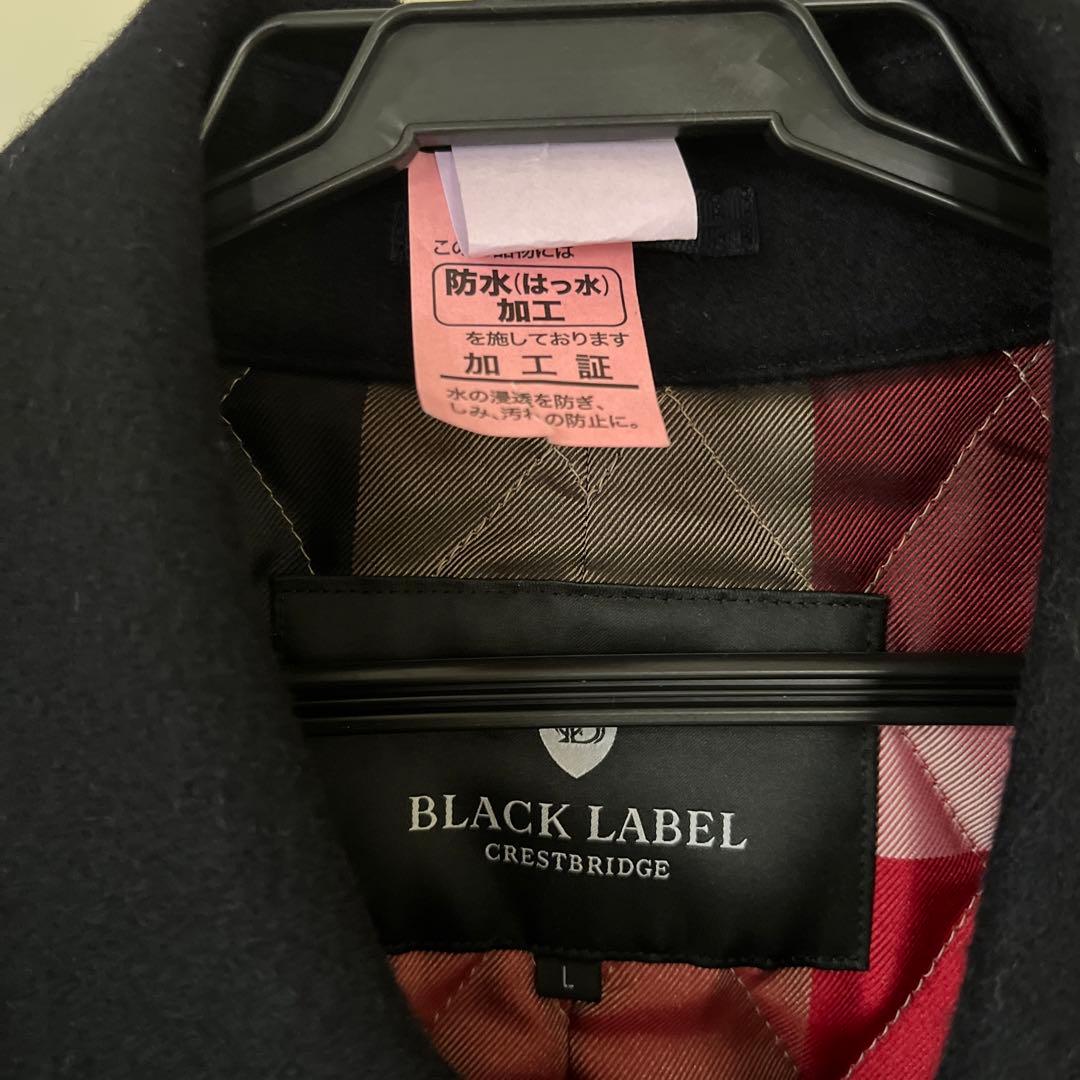 ブラックレーベル　ウールピーコート　Lサイズ　　ブラック　　洋服