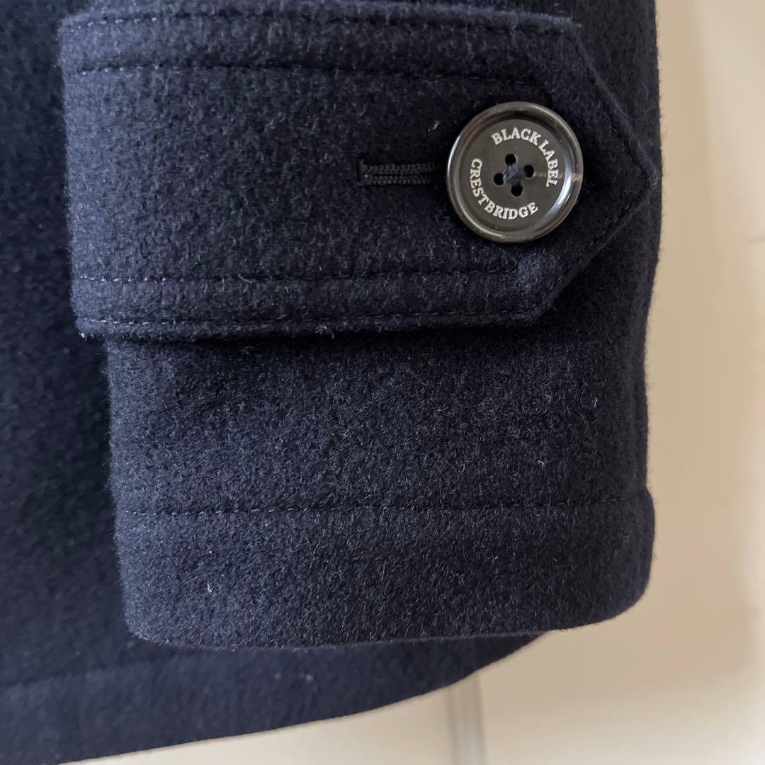 ブラックレーベル　ウールピーコート　Lサイズ　　ブラック　　洋服