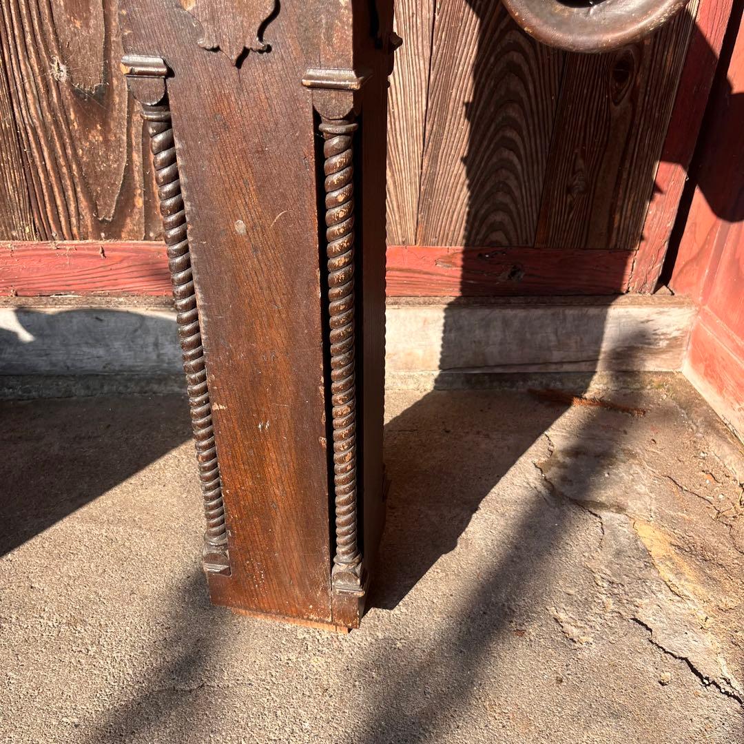 洋館アンティーク 親柱 階段パーツ 彫刻入り【1本売り／希少】