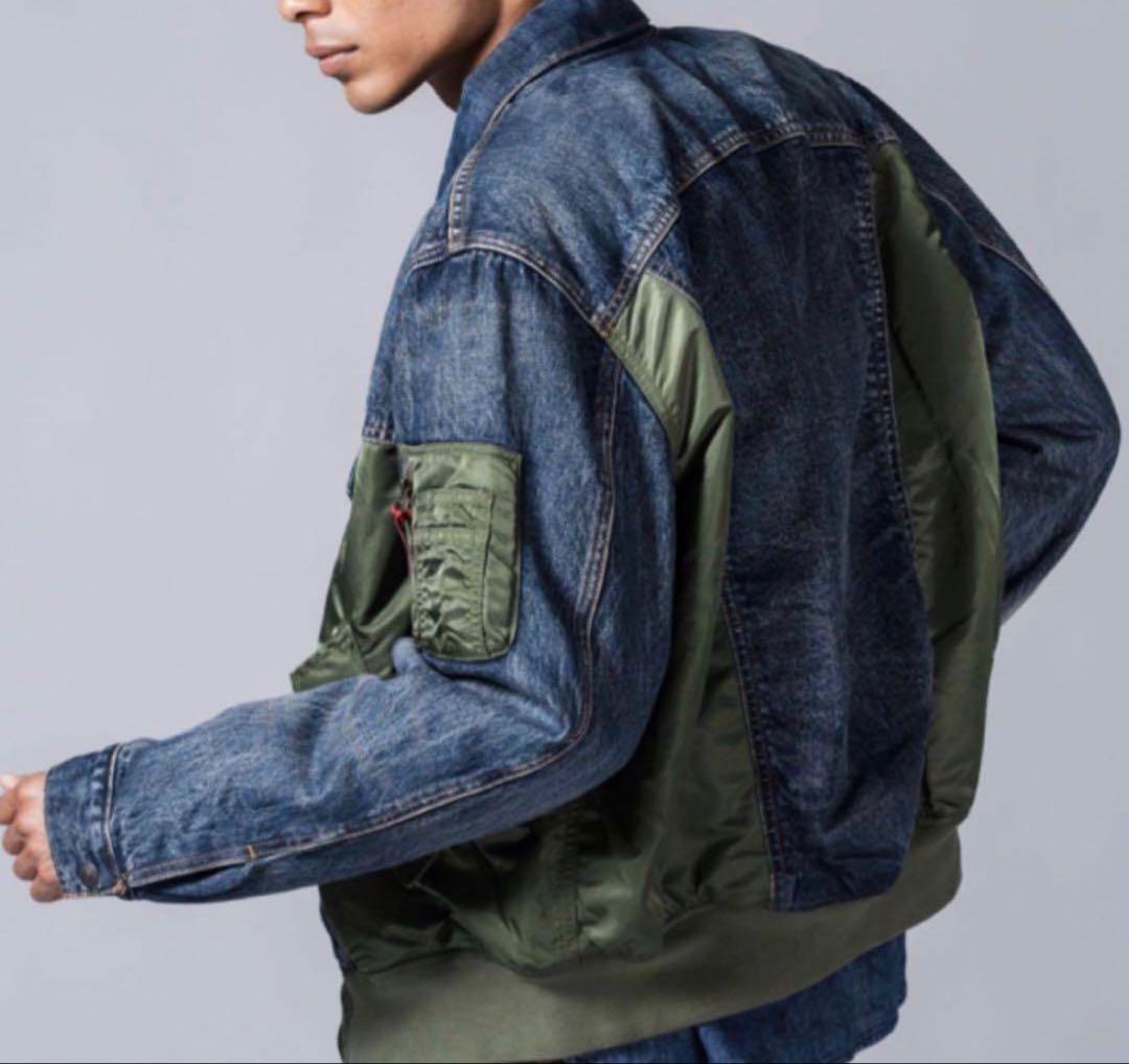 希少完売XS LEVI’S MA-1 HYBRID TRUCKER JACKET