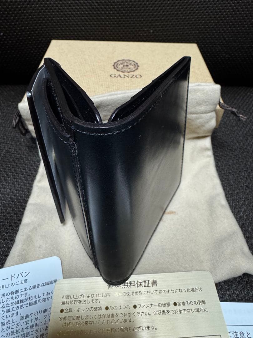 v*n様 【未使用】ganzo大阪店限定ダブルホックウォレット　シェルコードバン