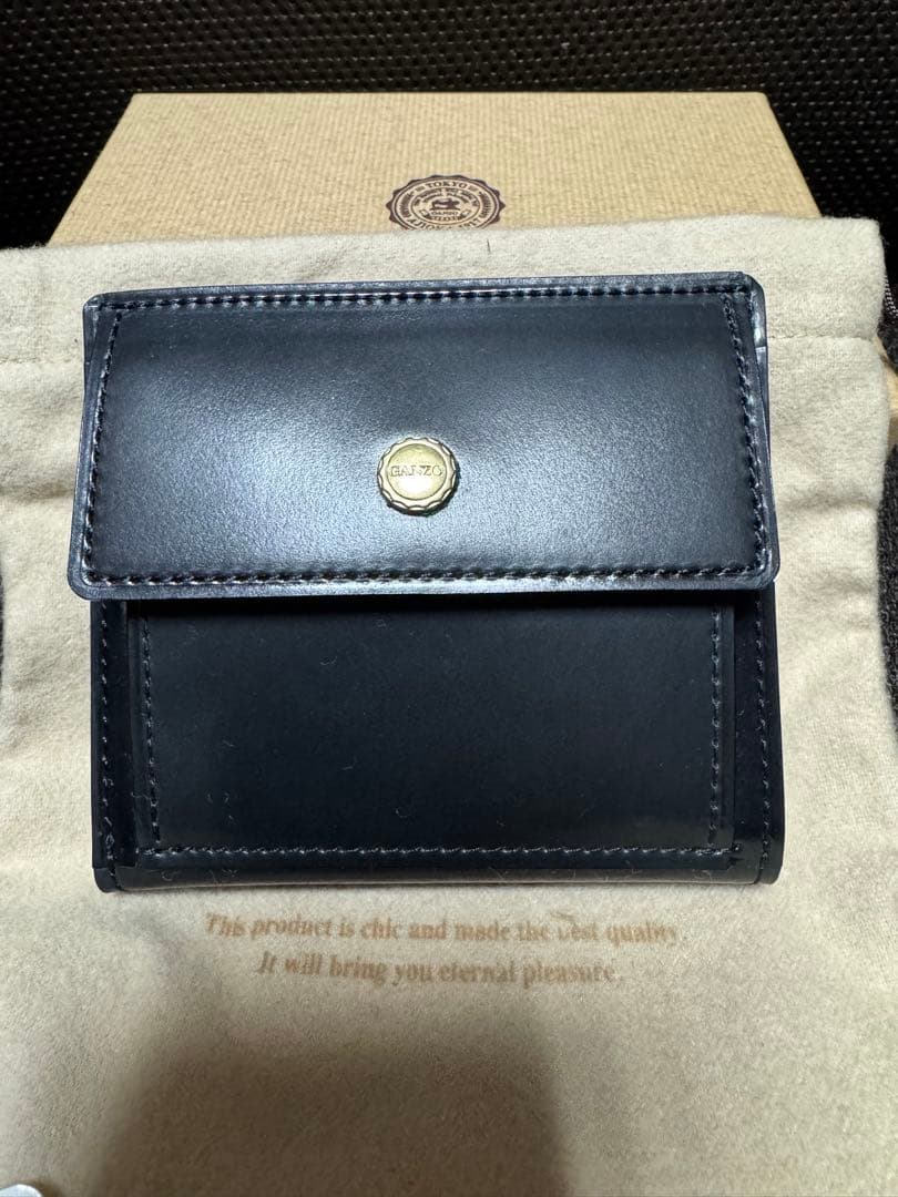 v*n様 【未使用】ganzo大阪店限定ダブルホックウォレット　シェルコードバン