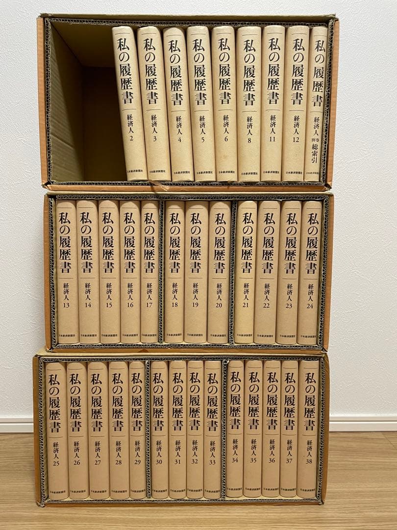 私の履歴書　経済人　<全38巻> (1巻,7巻,9巻,10巻なし)