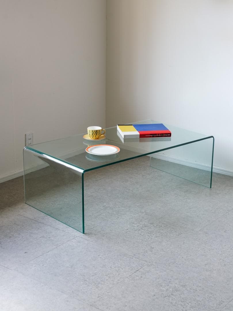 【BG】　SATURN ガラス コーヒーテーブル モダン