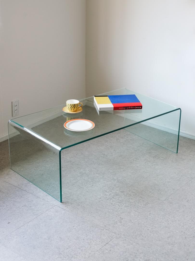 【BG】　SATURN ガラス コーヒーテーブル モダン