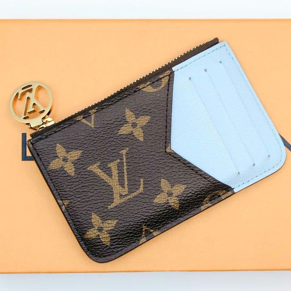 美品✨ルイヴィトン モノグラム フラグメントケース ポルトカルト ロミー ブルー