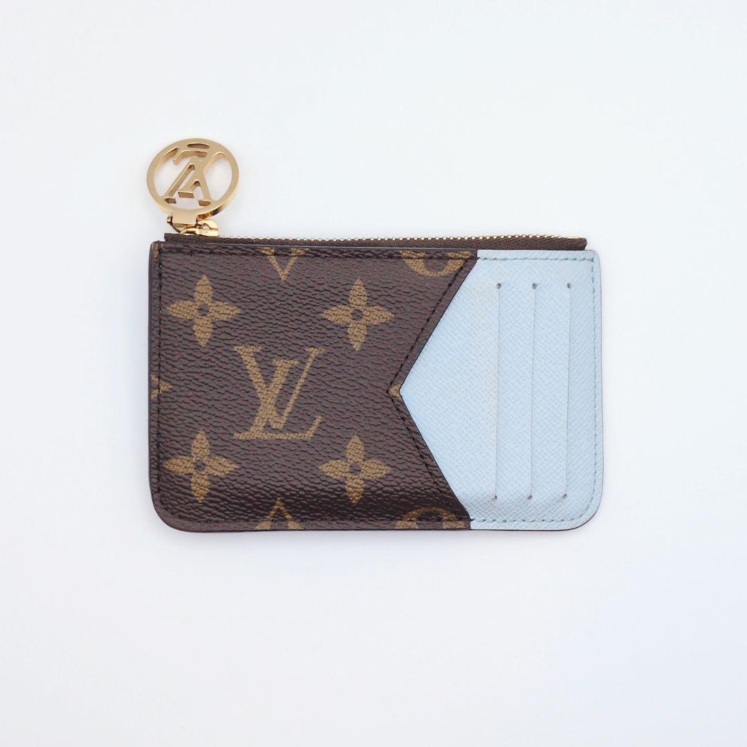 美品✨ルイヴィトン モノグラム フラグメントケース ポルトカルト ロミー ブルー