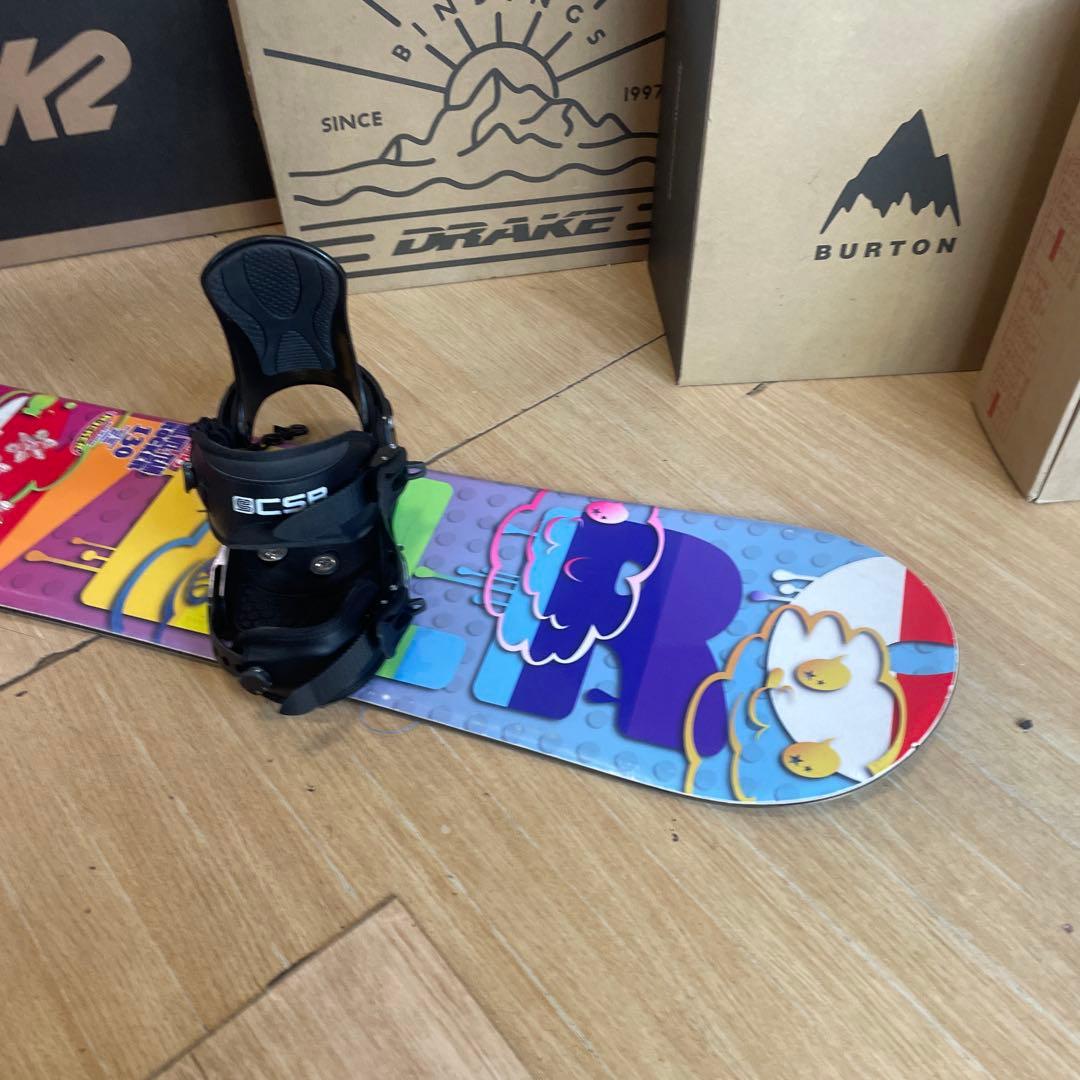 IGNIO　キッズスノーボードセット　130cm　CSBバイン付4点セット