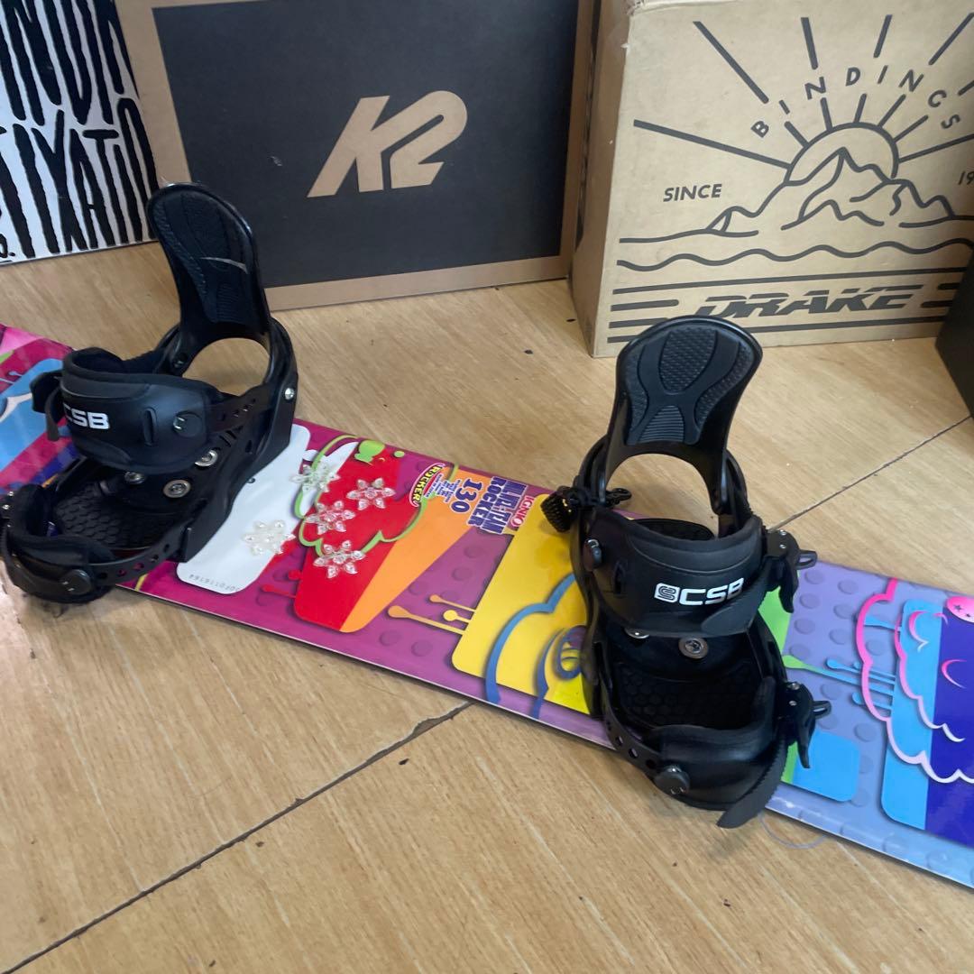 IGNIO　キッズスノーボードセット　130cm　CSBバイン付4点セット