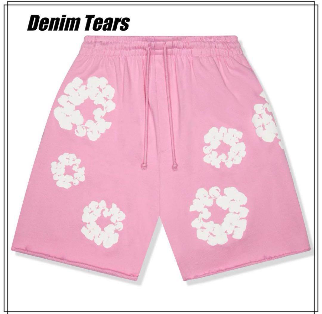 デニムティアーズ　ハーフパンツ　ピンク S