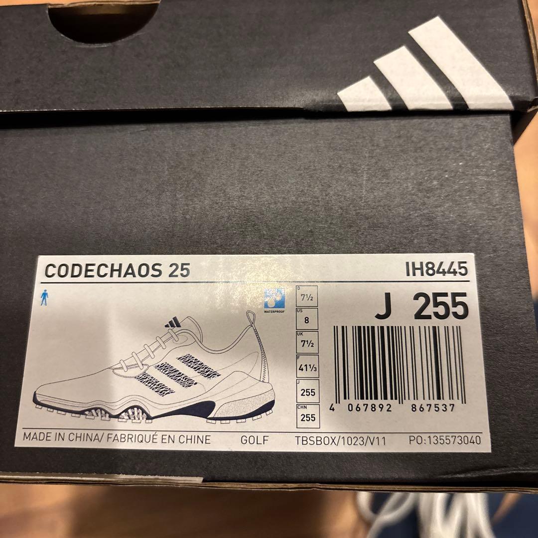 アディダスゴルフ◇コードカオス25 25.5cm ホワイト×ネイビー