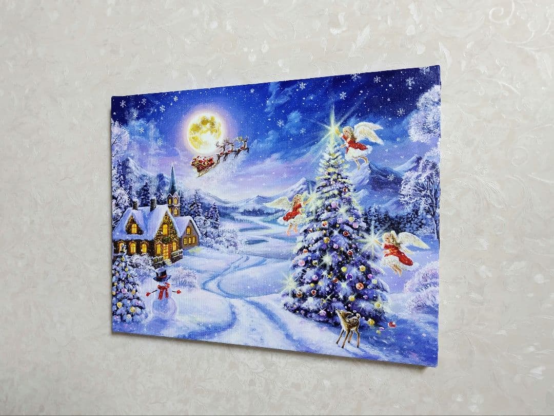 マ*Y様 【聖なる夜の贈り物】アクリル画 F6 風景画 絵画