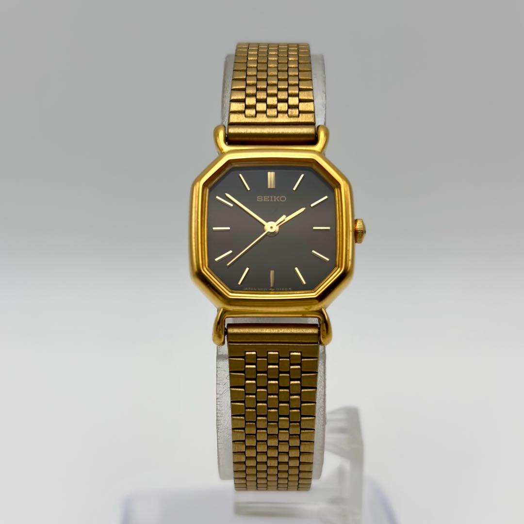 稼働✨セイコー SEIKO ヴィンテージ 腕時計 オクタゴン ゴールド 美品