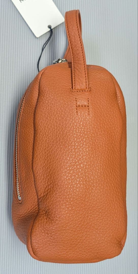 ま*そ様 オレンジ レザー ミニハンドバッグ