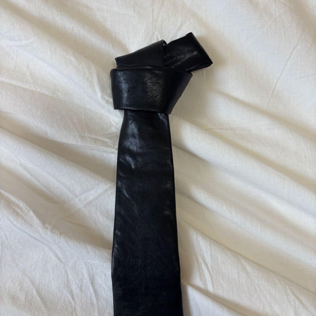 our legacy レザー ネクタイ Fake Leather tie