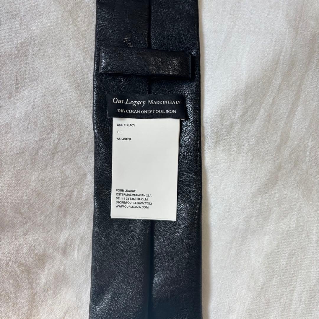 our legacy レザー ネクタイ Fake Leather tie
