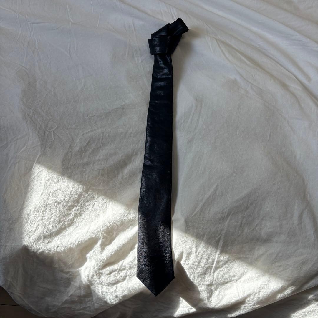 our legacy レザー ネクタイ Fake Leather tie