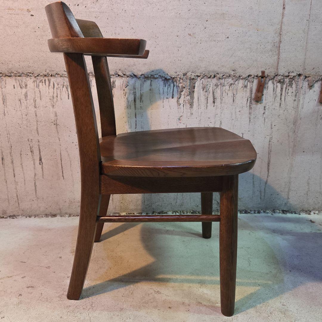 柏木工「ソフィー」 アームチェア 座面低め ダークブラウン ナラ材 2脚セット②