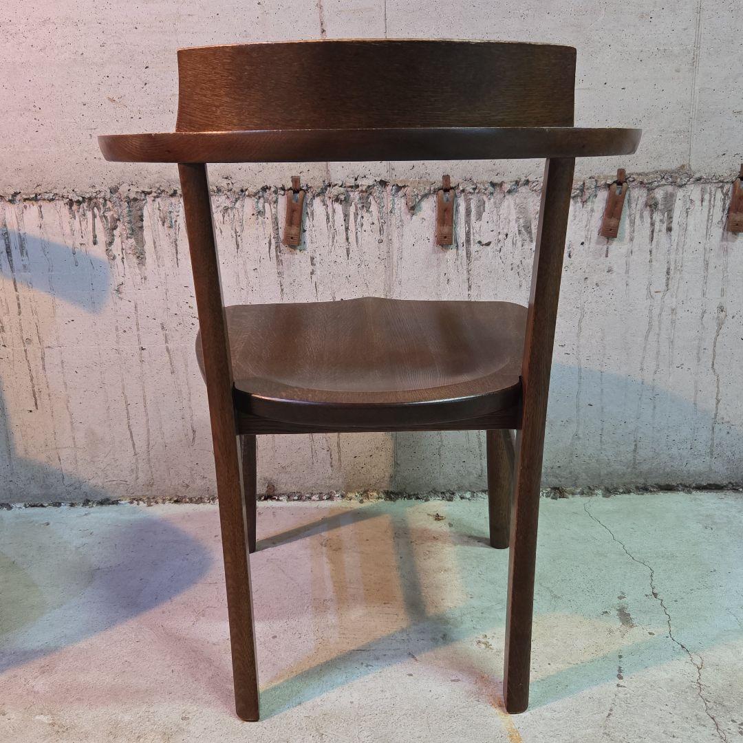 柏木工「ソフィー」 アームチェア 座面低め ダークブラウン ナラ材 2脚セット②