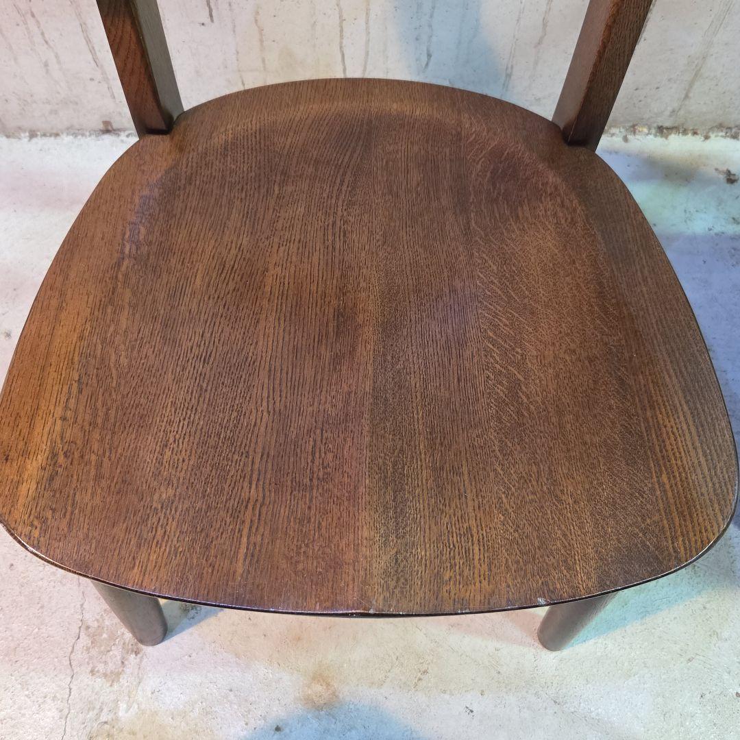 柏木工「ソフィー」 アームチェア 座面低め ダークブラウン ナラ材 2脚セット②