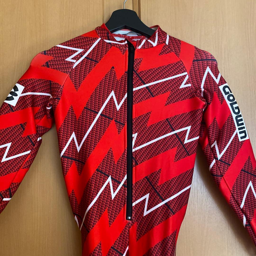 子ども用スキーウェア レッド　150 新品　ワンピース　ワンピ　スキー