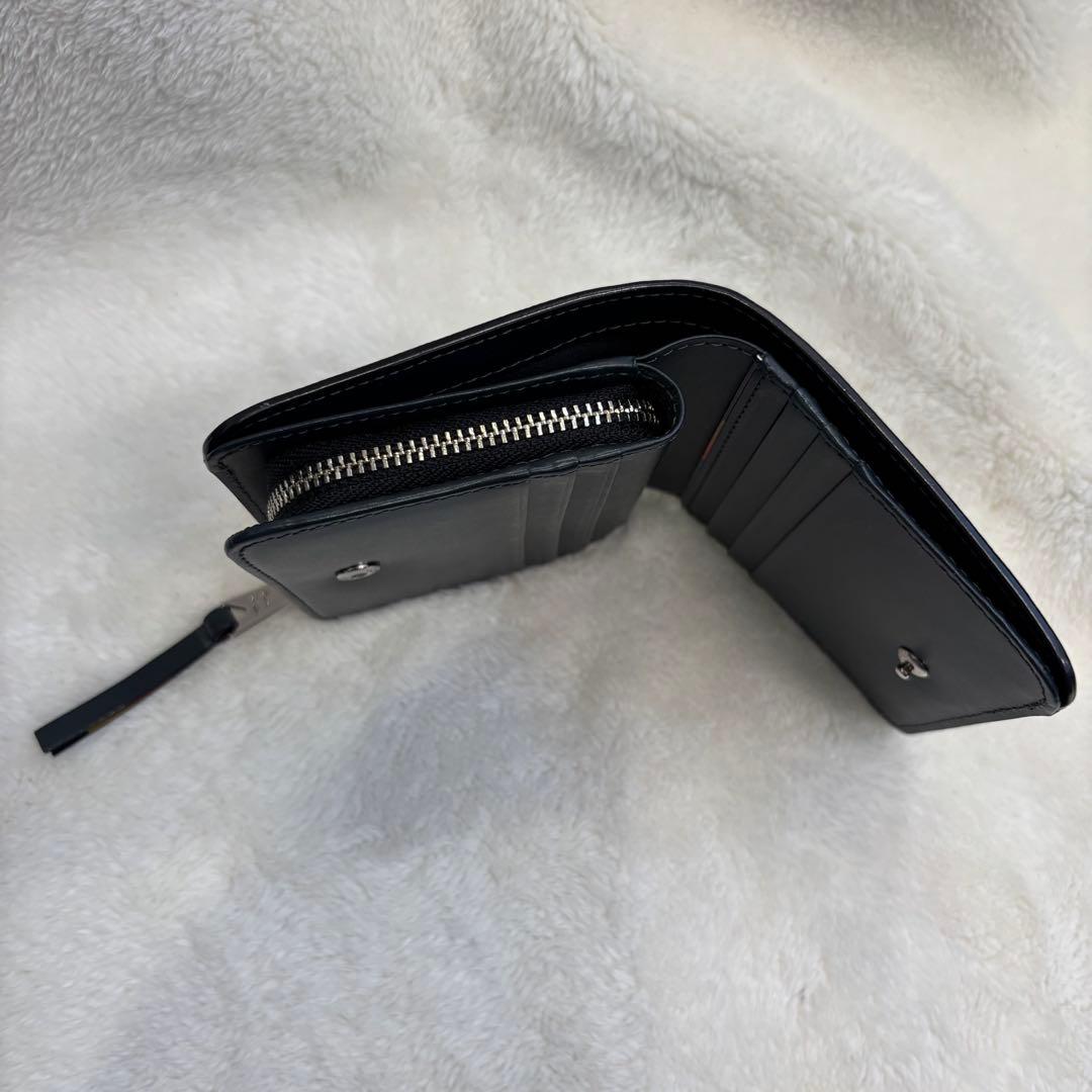 美品✨️Paul Smith 二つ折り財布 ブラック レザー ラウンドファスナー