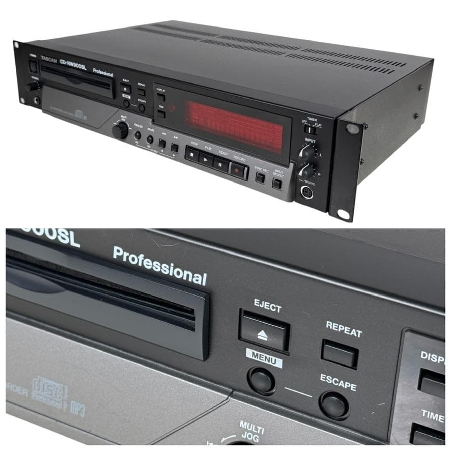 CD録音履歴69時間・TASCAM CDレコーダー 業務用 CD-RW900SL