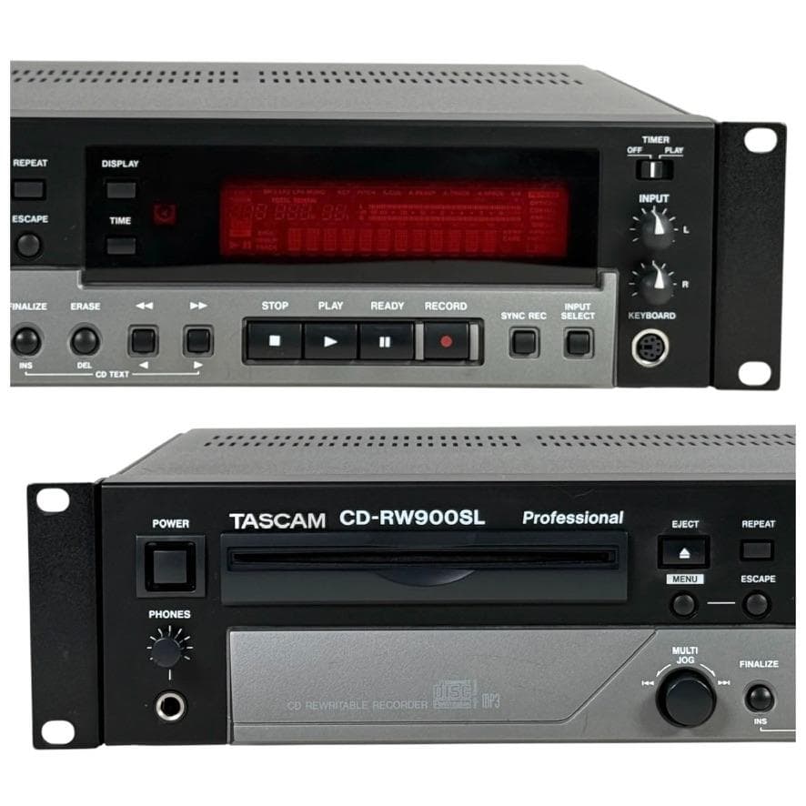 CD録音履歴69時間・TASCAM CDレコーダー 業務用 CD-RW900SL