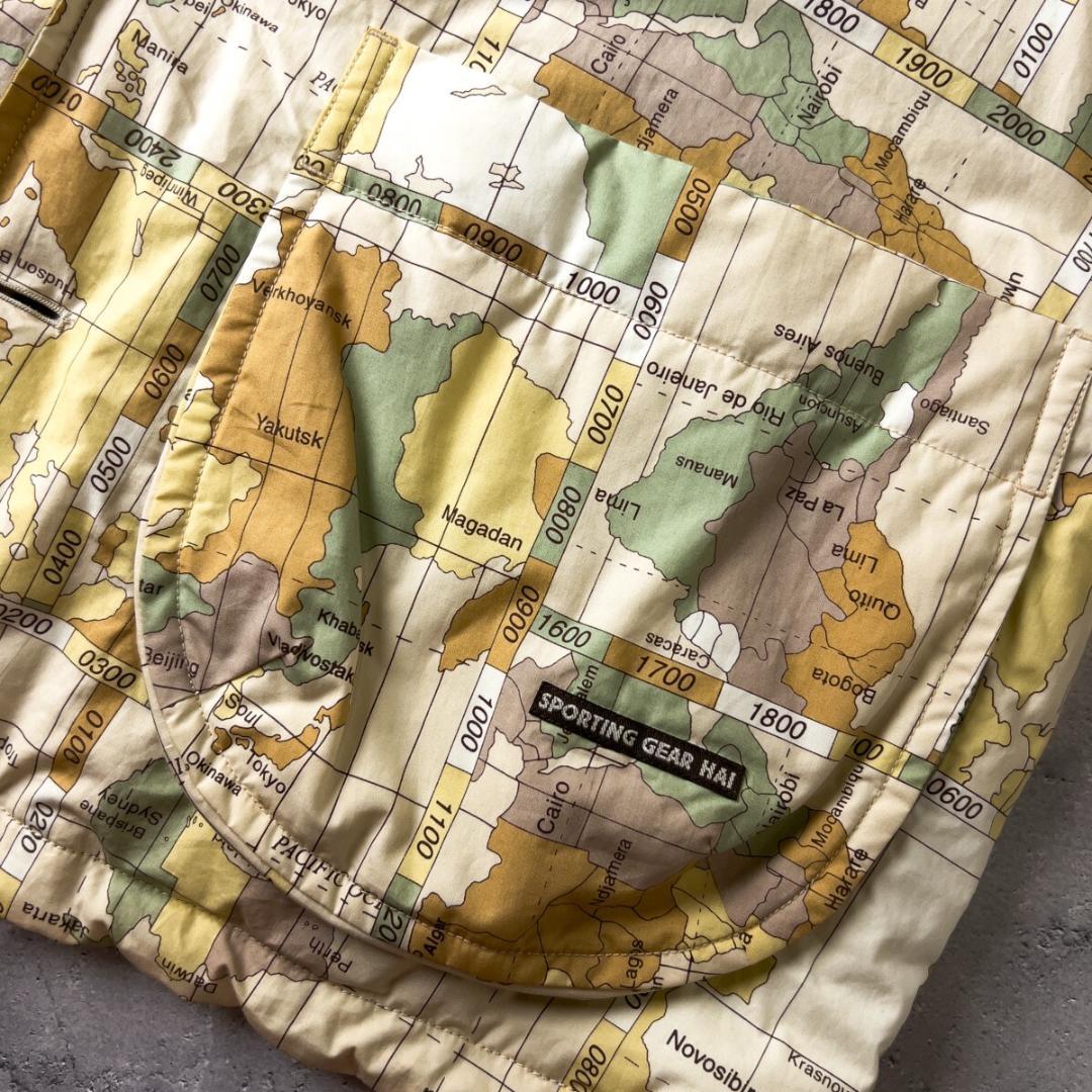 ド*ん様 貴重 HAI ハイ イッセイミヤケ 世界地図 リバーシブル 中綿 ジャ